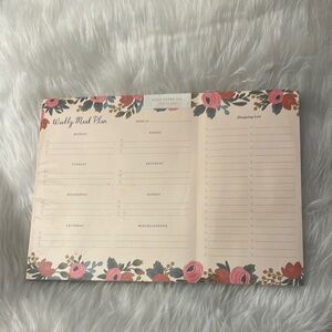 Rifle Paper Co. Floral Weekly Meal Planner